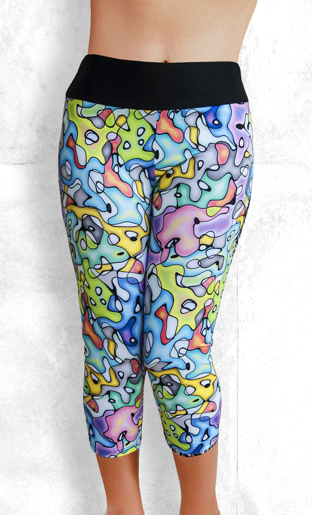 Capri Leggings - Water Color Madness (#1009)